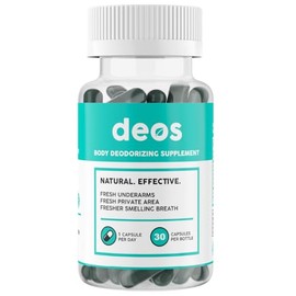 DEOS Suplemento Desodorante Interno – Desodorizante Corporal Completo Para La Salud Intestinal, La Salud De La Piel, La Desintoxicación Y El Apoyo A La Digestión – Pastillas De Clorofila Para El Contr