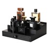 Black Wooden Cologne Organizer for Men - 3 Tier Wooden