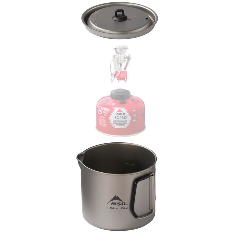 MSR Titan Titanium Camping Kettle, 900 mL