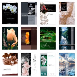 Set of 12 Sympathy Cards Condolence Cards with Envelope, Folding Cards 17 x 12 cm (Not the Smaller A6 Format)