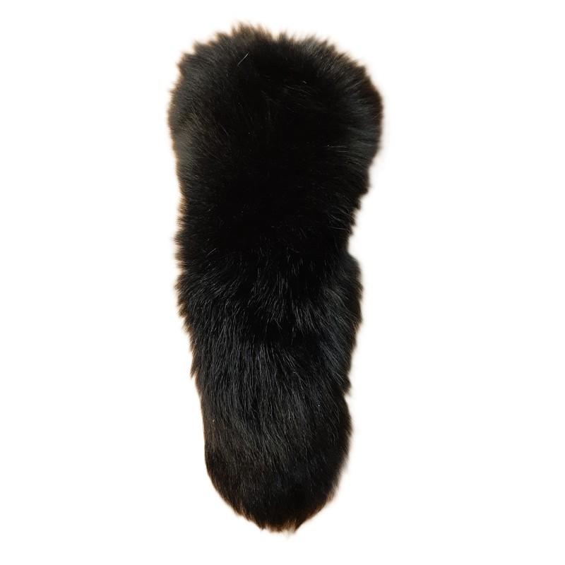 Dakotaline Black Fox Tail, Key Chain Optional (Tail KeyChain)