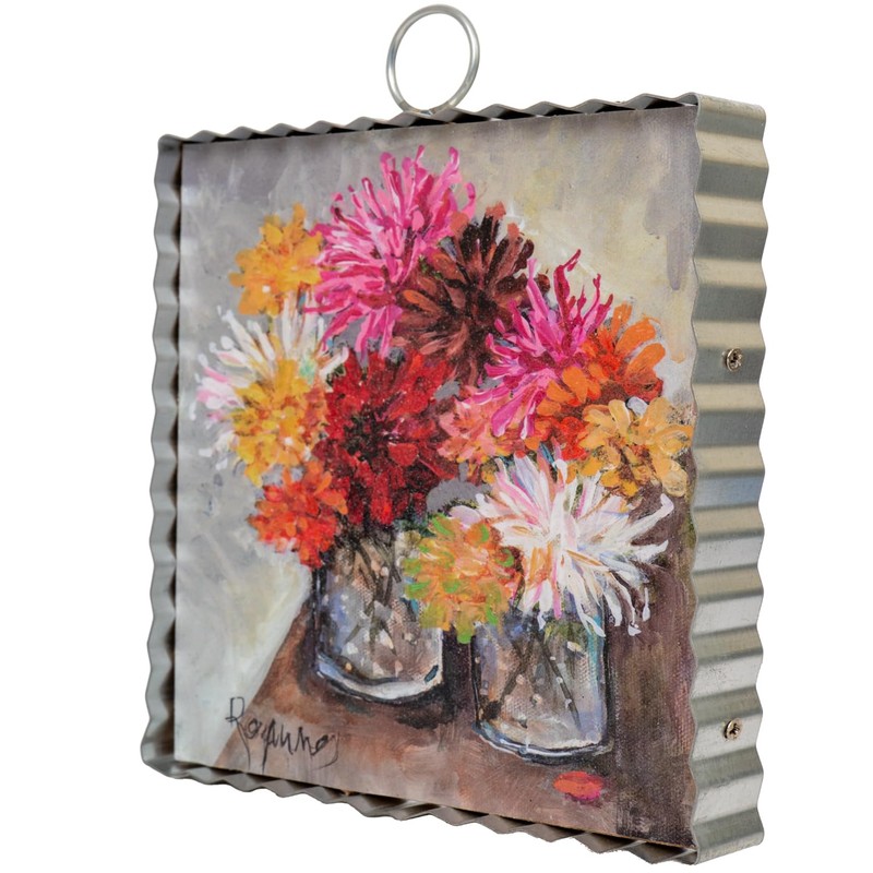 The Round Top Collection (Mini Gallery Jar of Zinnia's)