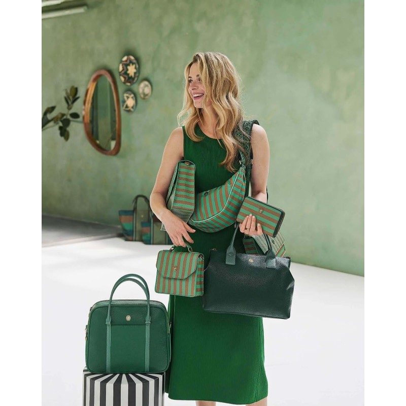 Pip Studio Freya Shoulder Bag Stripes Green, Green