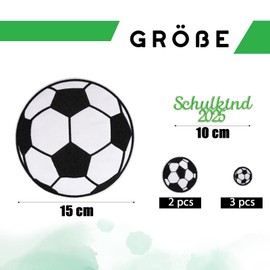 BOFUNX 7 Pieces School Cone Sew-On Football Patches Iron-On Patches Children's Iron-On Patches for School Cone School Bag Clothing