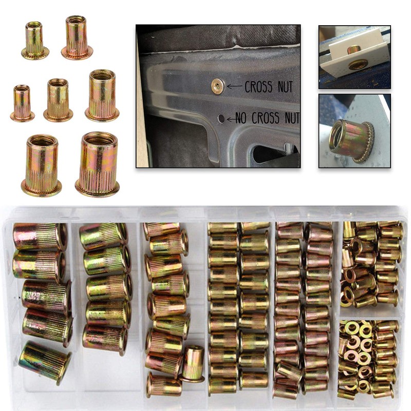 Trimming Shop Flat Head Flange Rivet Nuts Threaded Inserts Anchoring
