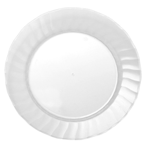Classicware Rigid Plastic Round Plate, 10.25-Inch, Clear (144-Count)