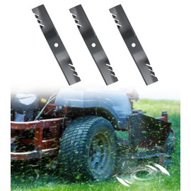 ELITEWILL 3 Mower Blade Set Fit for 54 in John Deere M143520, M145516, M152726, Lawn Mower Parts, Black