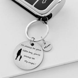 PHOCKSIN Mum Son Keyring Gifts to Mum Stainless Steel Key Ring for Women Mothers Day Gifts