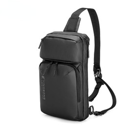 KINGSONS Sling Crossbody Bag Anti-theft Chest Shoulder Backpack for Men Waterproof Minimalist Casual Daypack for Travel Gym