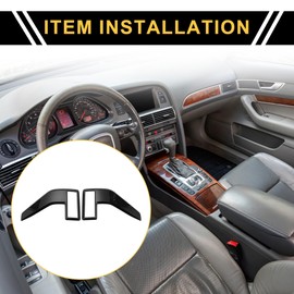 REPAIROCK 1 Set Fender Vent Cover Trim for Ford F-150 2021-2024 Waterproof ABS Fender Side Vents with Adhesive Backing Carbon Fiber Pattern Black