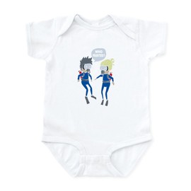 CafePress Diver Gas Mask Diving Funny Who Farted U Body Suit Cute Infant Bodysuit Baby Romper Cloud White