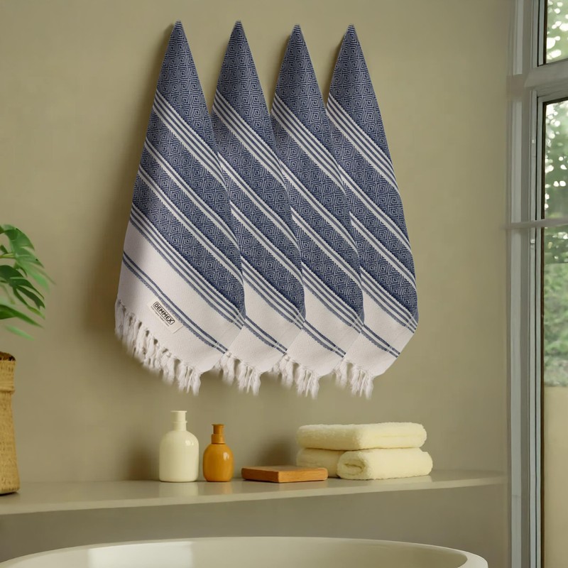 DEMMEX Certified Organic & Oeko-TEX Turkish Cotton Hand Towels -