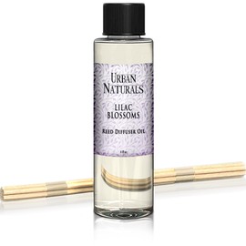 Urban Naturals Lilac Blossoms Scented Oil Reed Diffuser Refill with Free Set of Reed Sticks! Lily of The Valley, Violets & Lilac | Made in The USA