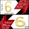 ZW Hardware A200 2 Inch Brass Bright Brass House Number