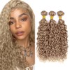 Color 22 Human Hair Bundles Ash Blonde Water Wave Bundles