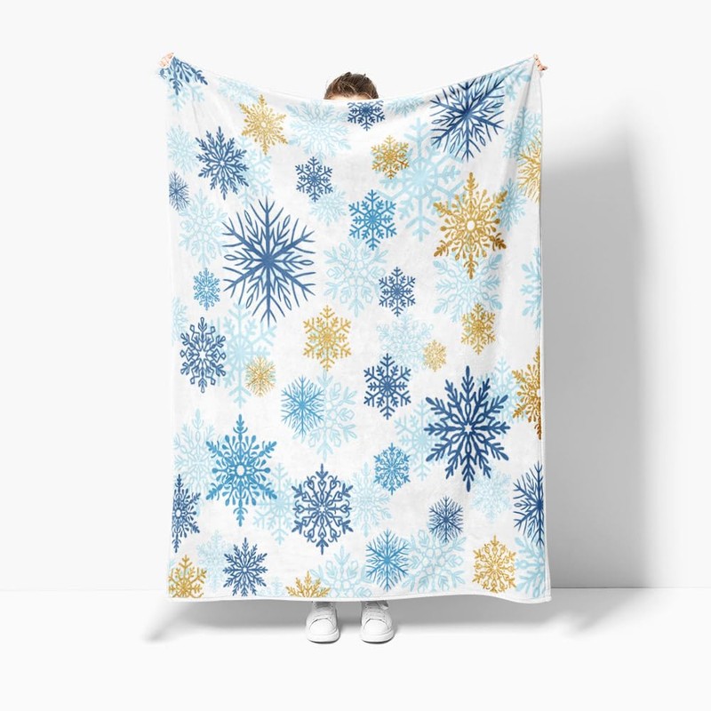 Christmas Throw Blanket, Xmas Christmas Throws Blanket, Winter Christmas Snowflake