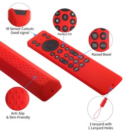 DUOLAXMENG Silicone Protective Case Cover for TCL RC923A FMB1, RC813A FMB1, 2025 QM6K QM7K TV Remote Control (Black)