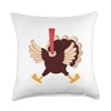 Funny Thanksgiving Turkey Costume Throw Pillow, 18x18, Multicolor