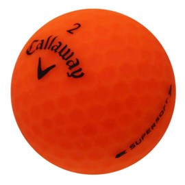 GOLF BALL DIVERS for Callaway Supersoft Recycled Golf Balls, AAAA Grade, Near Mint Condition (Matte Orange, 24 Balls)