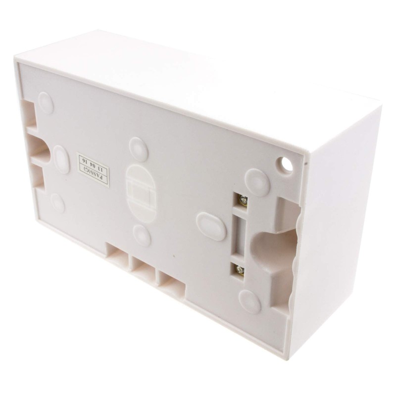 kenable Surface Mount Back Box Pattress Box 2 Gang 47mm