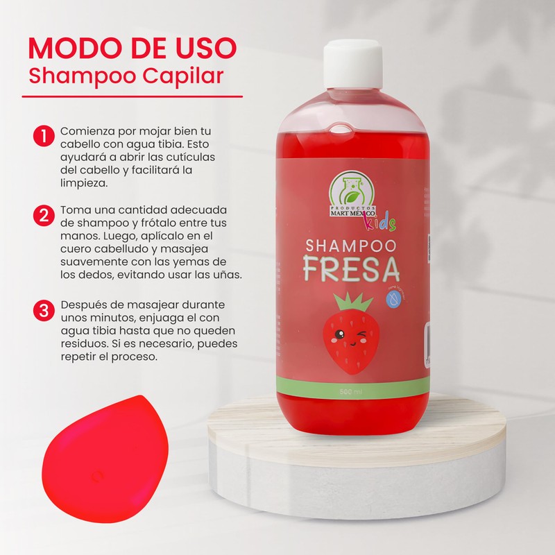 Shampoo De Fresa Kids Cero Lágrimas Productos Mart Mexico 500
