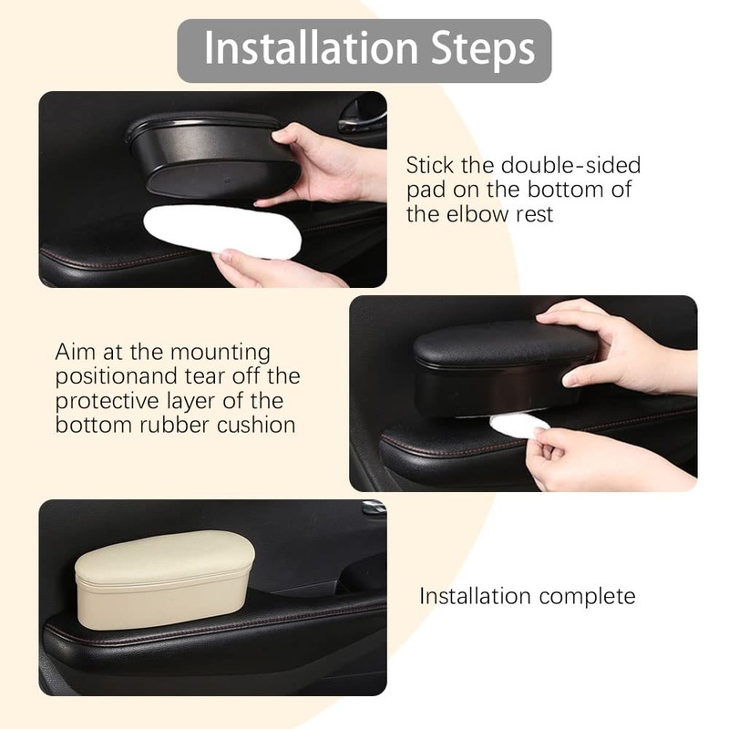 ASUBHA Car Armrest Support Cover, Arm Rest Cushion, Comfortable Car