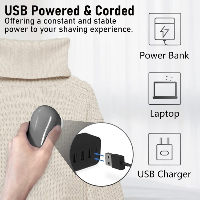 Fabric Shaver Lint Remover, AW union USB Powered Lint Shaver