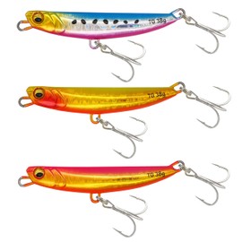 Koko Lure, Flicker, Metal Jig, Tungsten, 1.4 oz (38 g), 1.5 oz (42 g), 3 Color Set, TG, Seabass, Blue Lure, Iron Plate Jig, Wonder TG