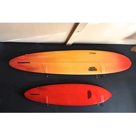 PACIFIC VIBRATIONS Thick Acrylic Surfboard Longboard Rack Horizontal Small fin