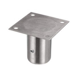 Component Hardware A18-0406-C 1-5/8 Inch x 3-1/8 Inch High Stainless Steel Leg Socket with Mounting Plate