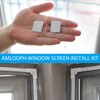 AMLOOPH Window Screen Accessories- White Triangle Clips Window Screen Corners