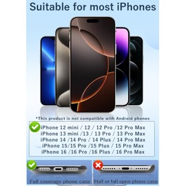 ZXZone iPhone Hang 2 Way Metal Phone Tether Tab, Upgraded Double Buckle Hole Ring Cell Phone Lanyard Patch, Phone Strap Replacement Part for iPhone Cases (Silvery-TQ)