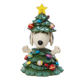 Enesco Jim Shore Peanuts Snoopy As Christmas Tree Figurine