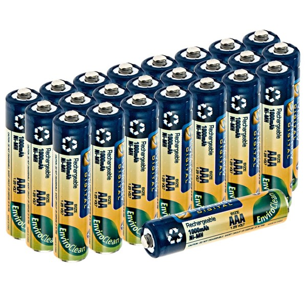 Synergy - Baterías digitales AAA (24 unidades, ultra alta capacidad, triple A, baterías recargables (Ni-MH, 1,25 V, 1000 mAh)