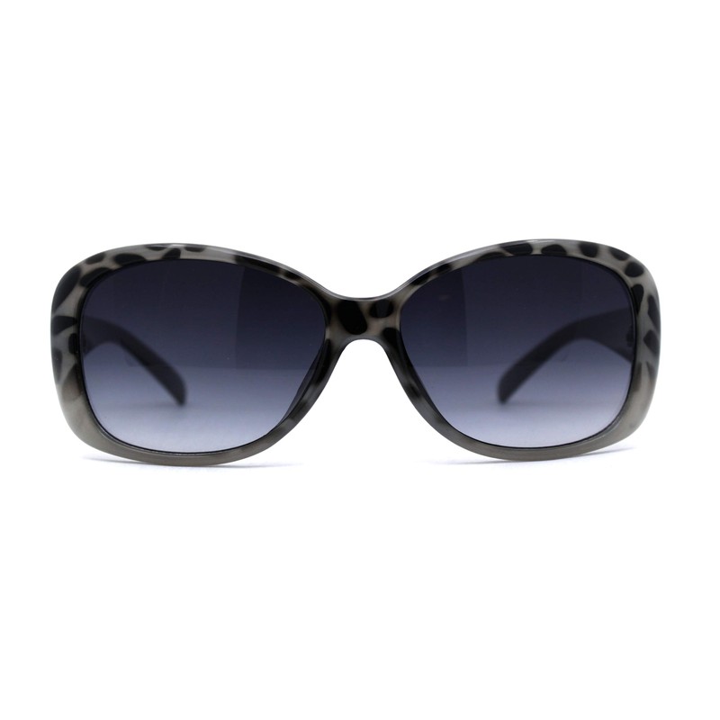 Womens Narrow Rectangle Butterfly Chic Sunglasses Slate Tortoise Smoke