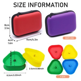 HTTDSLF 4 Pcs Playing Card Holder, 2 Pcs Playing Card Case, Playing Card Box Card Game Case, Card Holder for Kids, Playing Cards Case Card Game Holder, Playing Card Bag for Standard Size Playing Cards