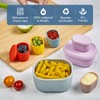 ISSEVE 6Pcs/Set Nesting Silicone Food Storage Containers with Lids, BPA