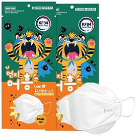 Offn KF94 Mask for Kids, Set of 10, PM0.4, Anti-Fog, Dustproof, Breathable, Ultra Comfortable, Unisex, 4 Layer Construction, Made in Korea, Nose Wire, Premium