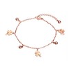 GMXLin Four Leaf Clover Ankle Bracelet for Women Rose Gold