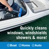 Window Squeegee with Long Handle and Scrubber, for Car, Boat,