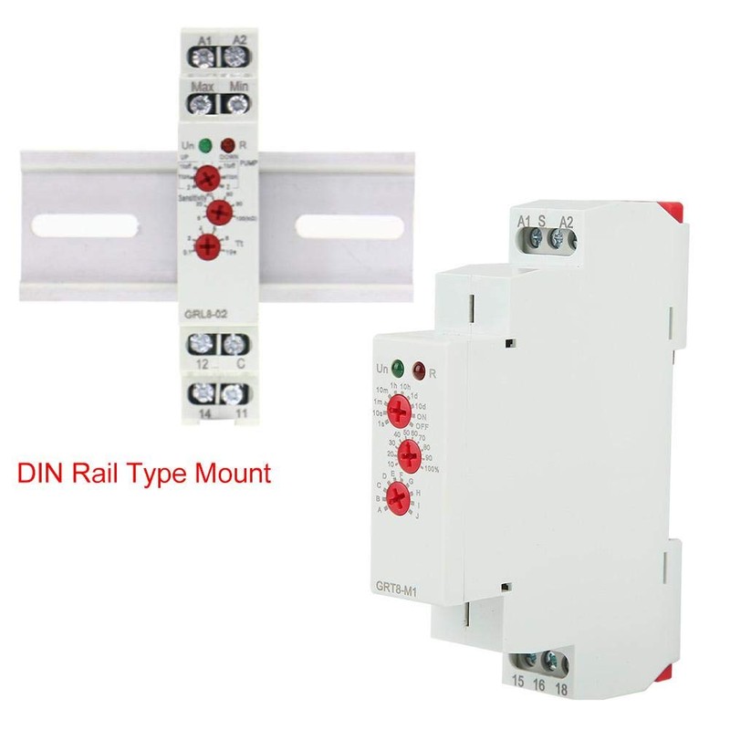 GRT8-M1 Delay Relay, Multifunctional Time Relay with 10 Functions Rail