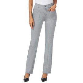 iChosy Women's High Waist Stretchy Bootcut Dress Work Slacks Pants with Pockets Grey32 6