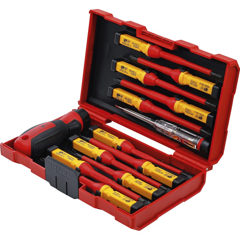 BGS 35814 VDE Screwdriver Set with Interchangeable Blades 13 Pieces