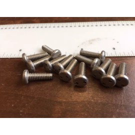 Small parts Qty 100 Stainless Steel 18-8 Machine Screw, Pan Head, Spanner Drive 10-24, 5/8"L