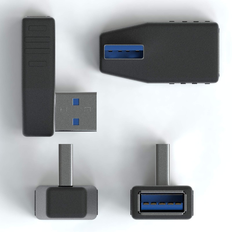 JAMEGA - USB 3.0 Angle Adapter Left 90° Angle Adapter