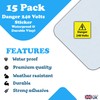 15 Pack - Danger 240 Volts Sticker Label - 55mm