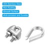 PATIKIL Wire Rope Accessory Set, 304 Stainless Steel 12 Pcs