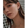 BMMYE Sterling Silver Hoops Earrings for Women 30mm