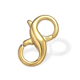 ALEXCRAFT Chain Clasp Gold Bracelet Clasp Lobster Clasp Gold Clasps for Jewellery Making Sterling Silver Lobster Clasp for Bracelet Necklaces