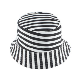 ALLY-MAGIC Reversible Bucket Hat, Women's Sun Foldable Protective Striped Bucket Hat for All-Season Outdoor Y8TWYFM Multicolour